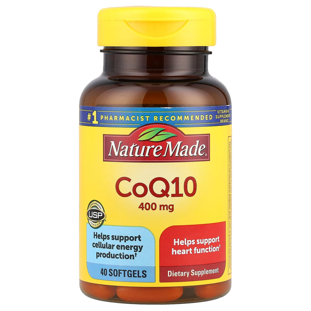 Nature Made, Коэнзим Q10, 400 мг, 40 мягких таблеток