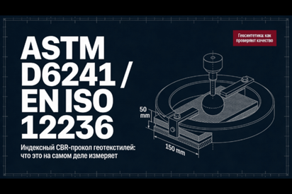 CBR-прокол геотекстилей: что измеряют ASTM D6241 и EN ISO 12236