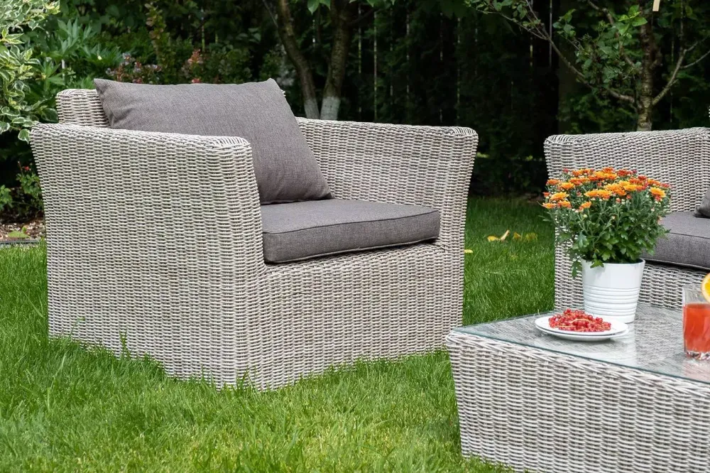 "Капучино" лаунж-зона из искусственного ротанга, цвет бежевый