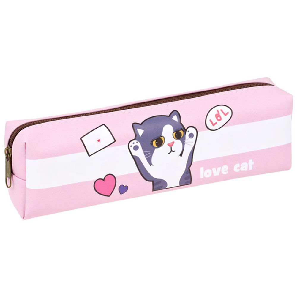 Пенал, 200*55*40 ArtSpace "Love cat", искусственная кожа