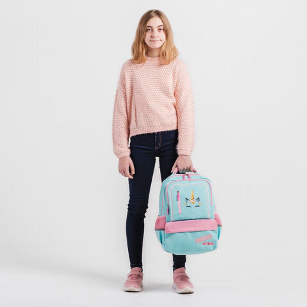 Рюкзак BRAUBERG STAR, "Unicorn", мятный, 40х29х13 см, 229977