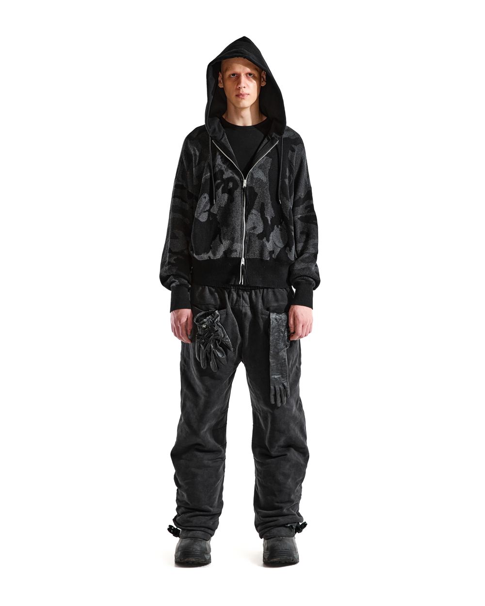 CUMO knitted zip hoodie