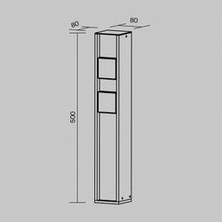 Блок розеток наземный Maytoni Socket O459FL-GF02SC