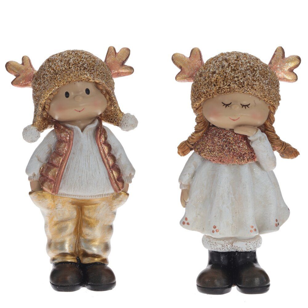 GAEM Фигурка декоративная "Мальчик/Девочка", L7,5 W5 H13 см, 2в.