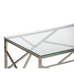 Консольный столик LA ALTA ELSA прозрачное стекло 120*40, каркас хром