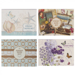 Блокнот со стикерами 8,0 см * 10,6 см, КБС, Alingar, ламинация, закладки-флажки, ассорти, 75 л., линия, "Нежность"