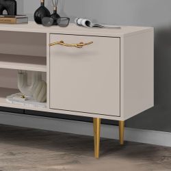 Тумба под ТВ Арт Колор matte 155см Стайл Голд Серый агат матовый