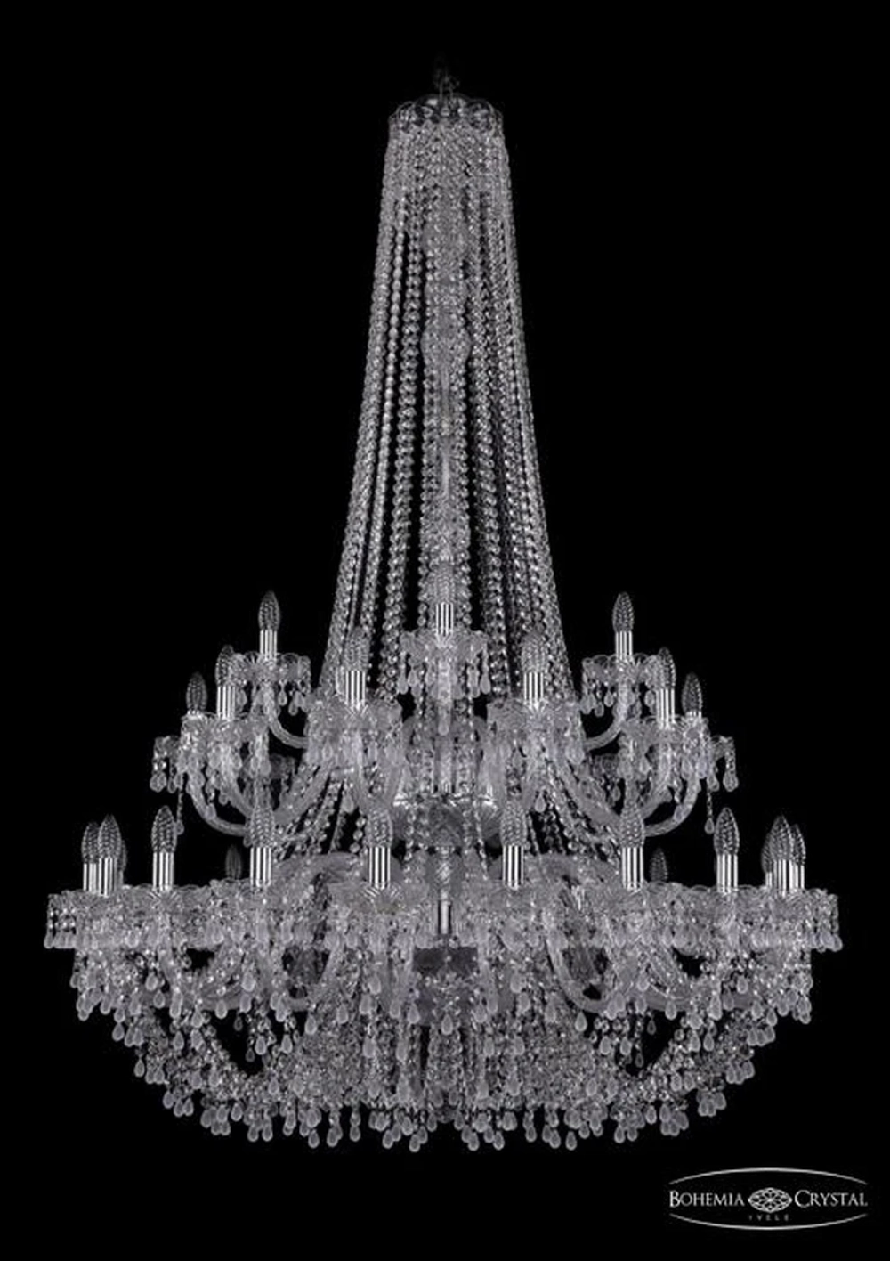 Подвесная люстра Bohemia Ivele 1410/20+10+5/400/h-160/2d/Ni/V0300