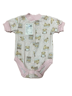 Боди короткий рукав на кнопках швы наружу из кулирки (100% хлопок) на рост 62 см