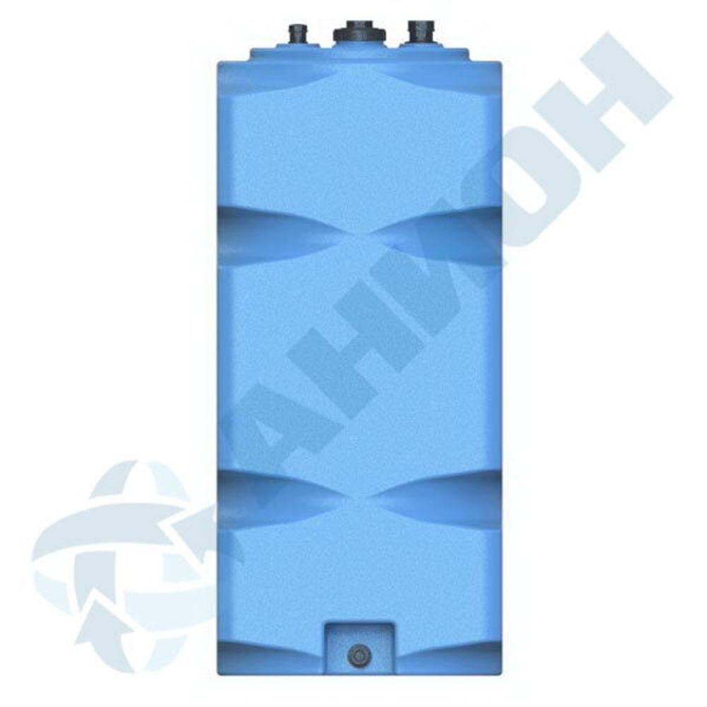 Емкость прямоугольная вертикальная для дизельного топлива со сливом Анион 500 л. вертикальная (650x650x1480см;синий) - арт.559435