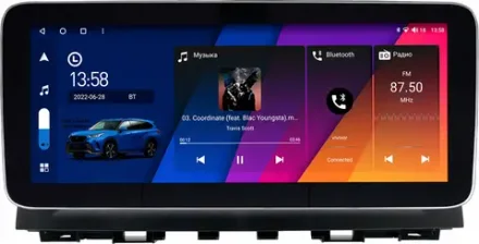 Магнитола Mazda 6 GJ 2012-2014 - Canbox H-Line 0570 монитор 12.3" QLED в стиле MERCEDES на Android 10, ТОП-процессор, CarPlay, 4G SIM-слот