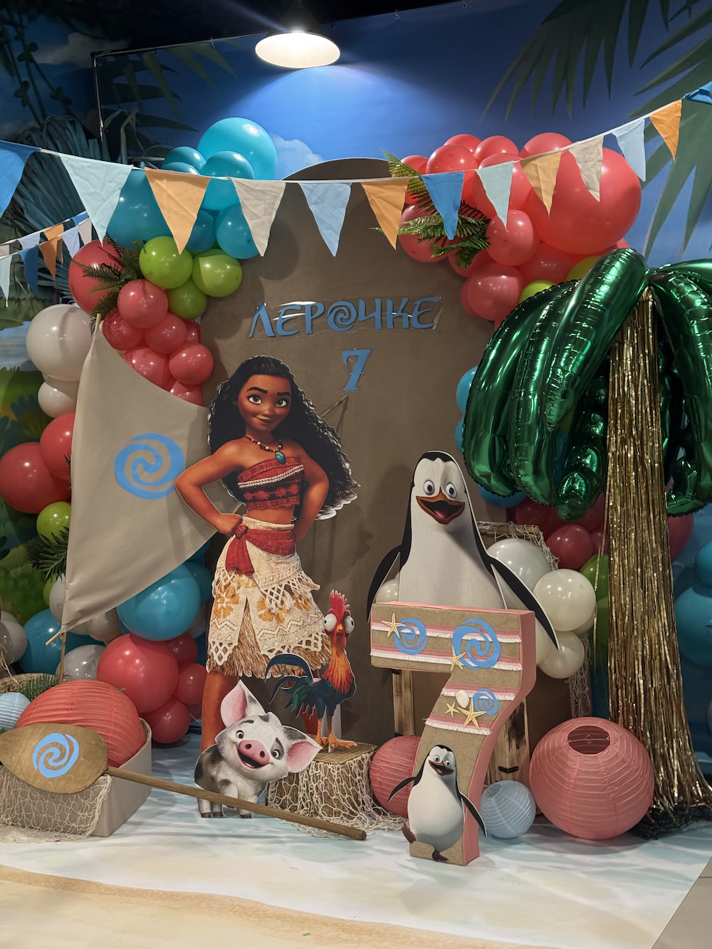 Moana and Madagascar Penguins Party