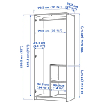 Шкаф платяной 2-дверный - IKEA BRIMNES/БРИМНЭС/БРИМНЕС ИКЕА, 78х190 см, белый