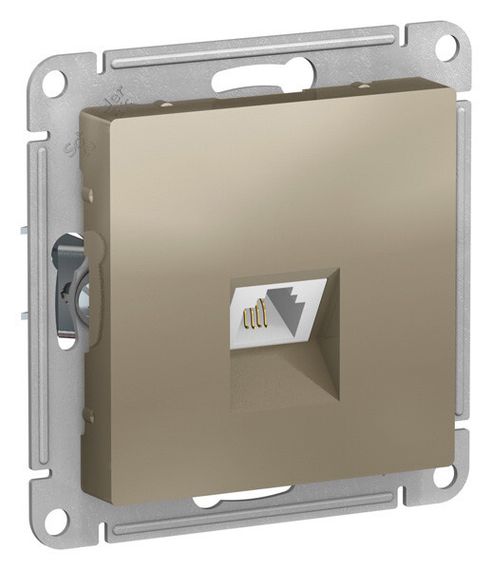 Розетка RJ11 Systeme Electric ATLASDESIGN шампань 38171