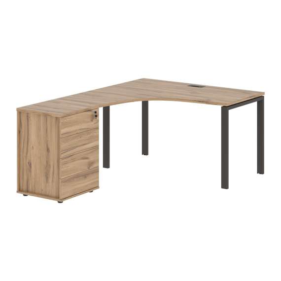 Стол эргономичный с тумбой EUCET 1318(L)  1360х1880х750 EDIS