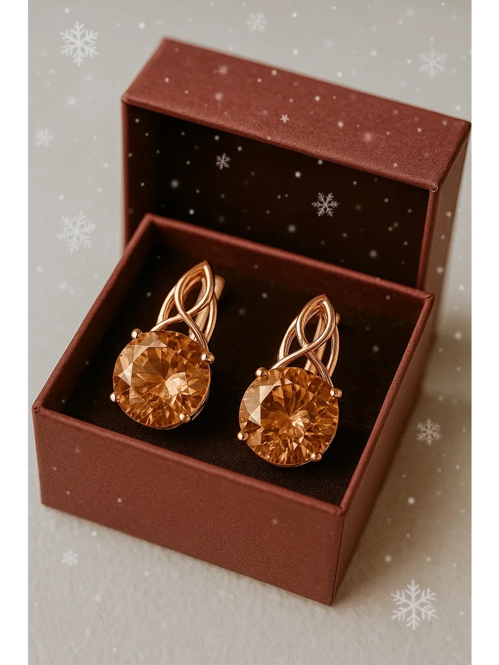 Серьги бижутерные "Брызги шампанского"