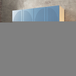 Шкаф Агератум МДФ четырехсекционный Сапфир структурный (0,3) G4018-62A матовая - Дуб молочный 8622  220*60*220