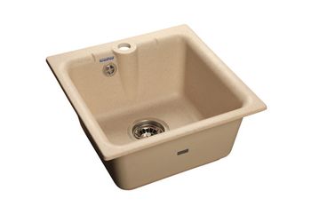 GRANFEST Мойка мрамор PRACTIC  GF-P--420  1-чаш. 420*420мм  бежевый арт.GF-