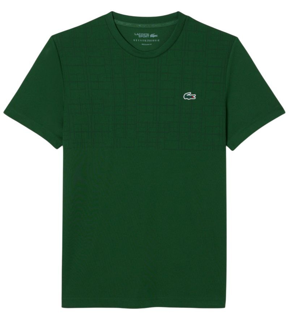 Мужская теннисная футболка Lacoste Tennis x Novak Djokovic - pine green