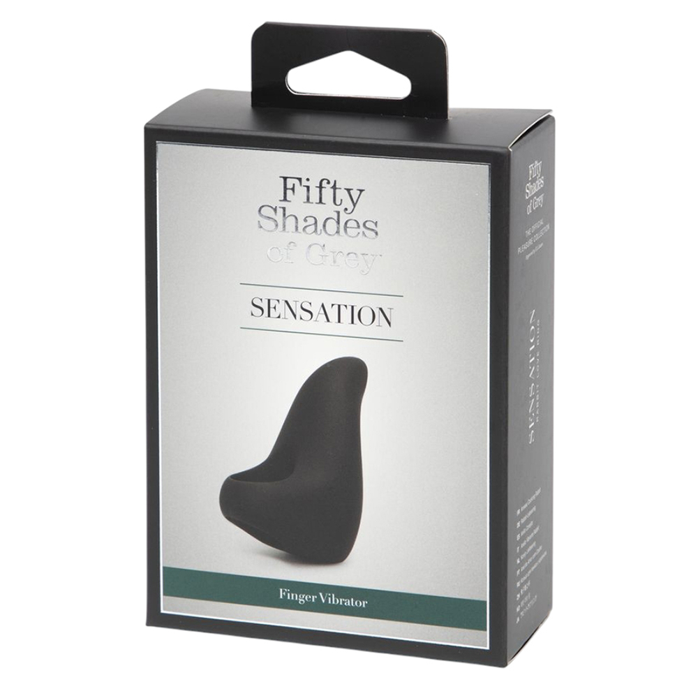 Черный вибратор на палец 7,6см Fifty Shades of Grey Sensation Finger Vibrator