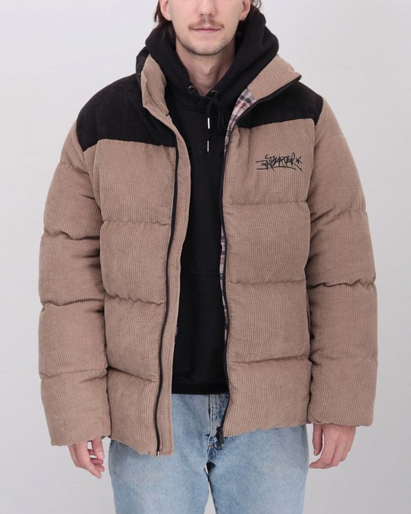 Пуховик Downjacket Velvet Combo Бежевая - фото 6