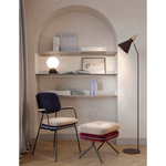 Пуф Bergenson Bjorn Pea, велюр, бежевый/бордовый