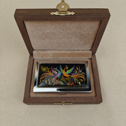 Визитница "Две Жар-птицы" (роспись Палех)