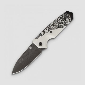 Складной нож HOGUE «Elishewitz EX-02» HG/34279DTFS c клинком из стали Damascus, рукоять ABS-пластик