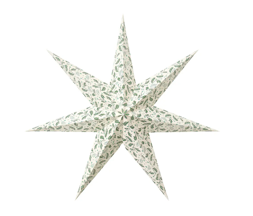 СТРОЛА STRАLA Абажур 70 см, белый/зеленый узор