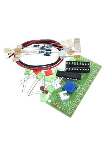 Набор для самостоятельной сборки и пайки (конструктор) "Индикатора уровня аудио сигнала на LM3915"