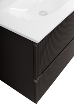 Тумба с раковиной подвесная BelBagno UNO-900-2C-SO-GSO Темно-Серый матовый, раковина белая BB-8099-90