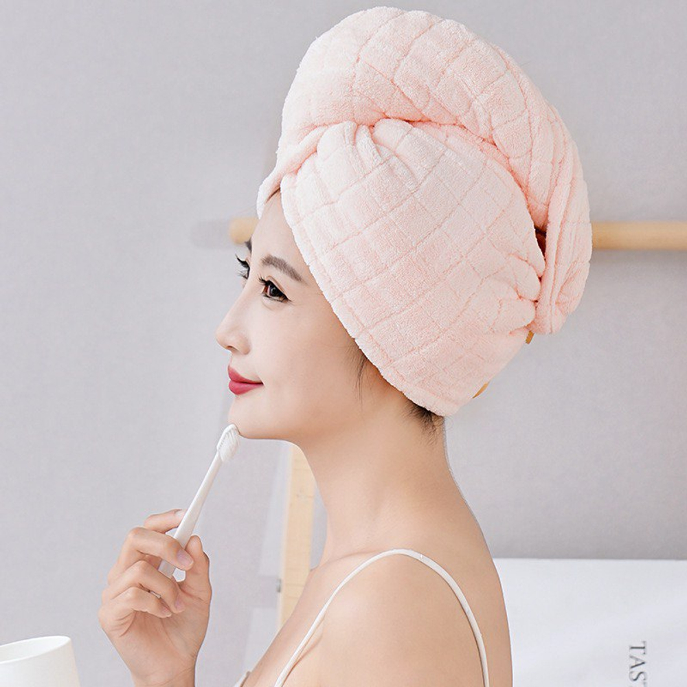 Однотонное полотенце для волос