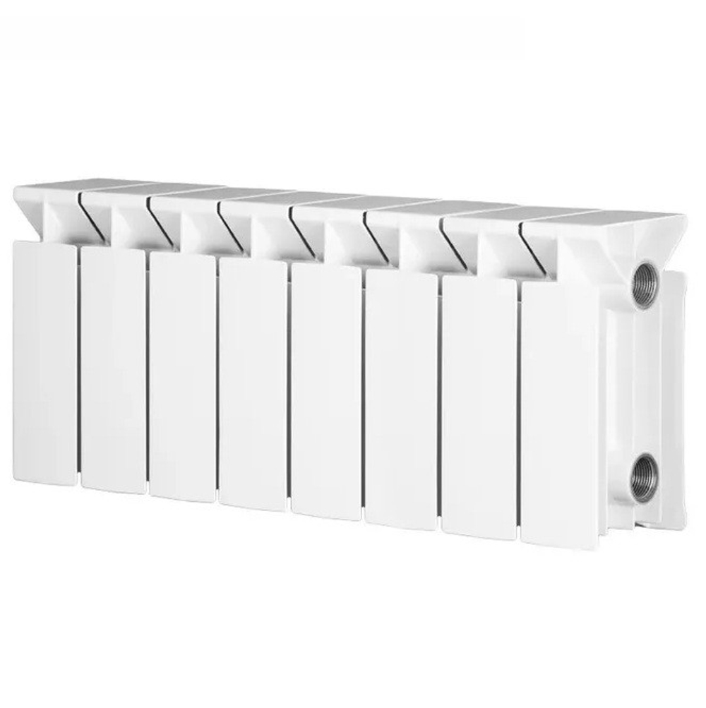 Радиатор биметаллический Radena CS 150 боковое подключение белый 8 секций