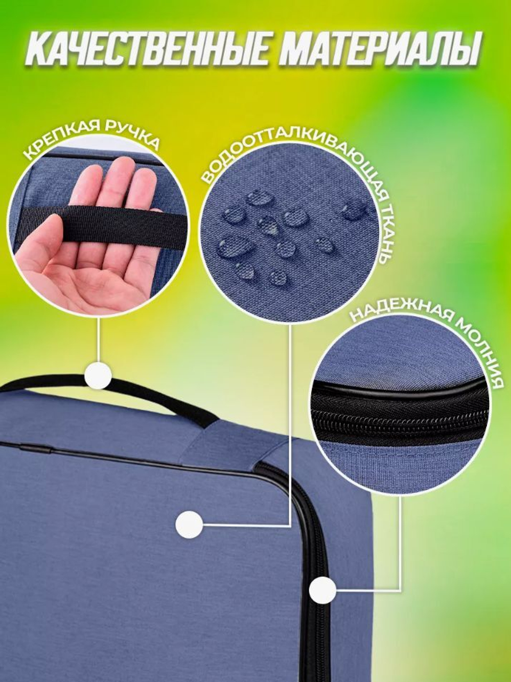 Водонепроницаемый органайзер для документов, сумка для хранения, увеличенной емкости, синий