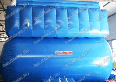 Большой надувной батут-горка "Волна - 2" 10*6*8 м