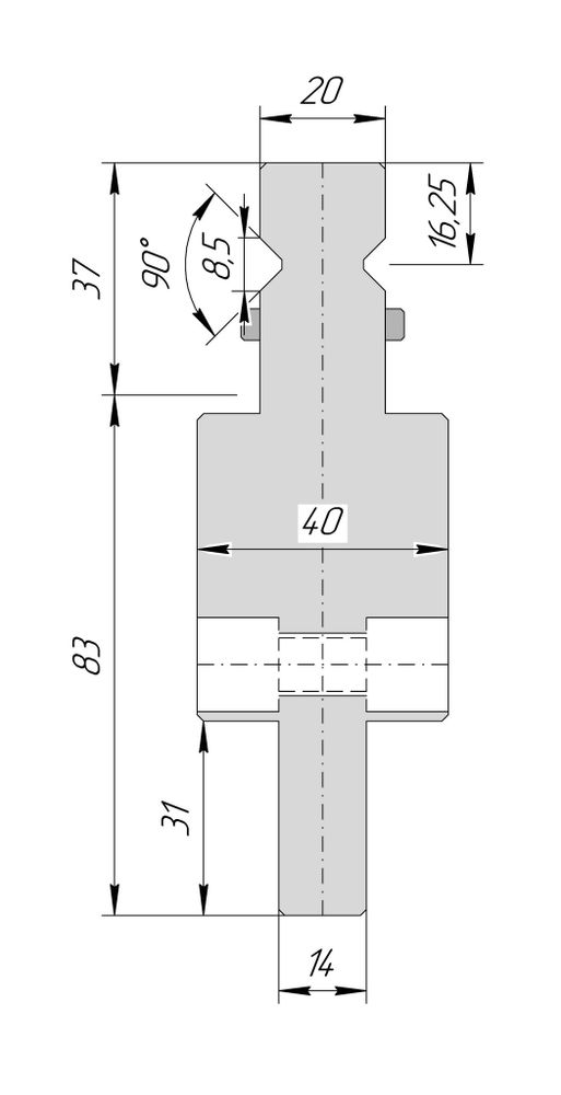 Переходник WILA-AMADA WAPH 50970 H83 L150