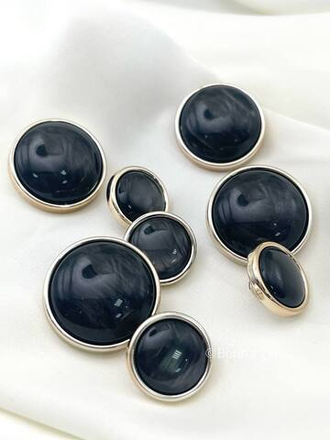 Пуговицы золотистые графитовые