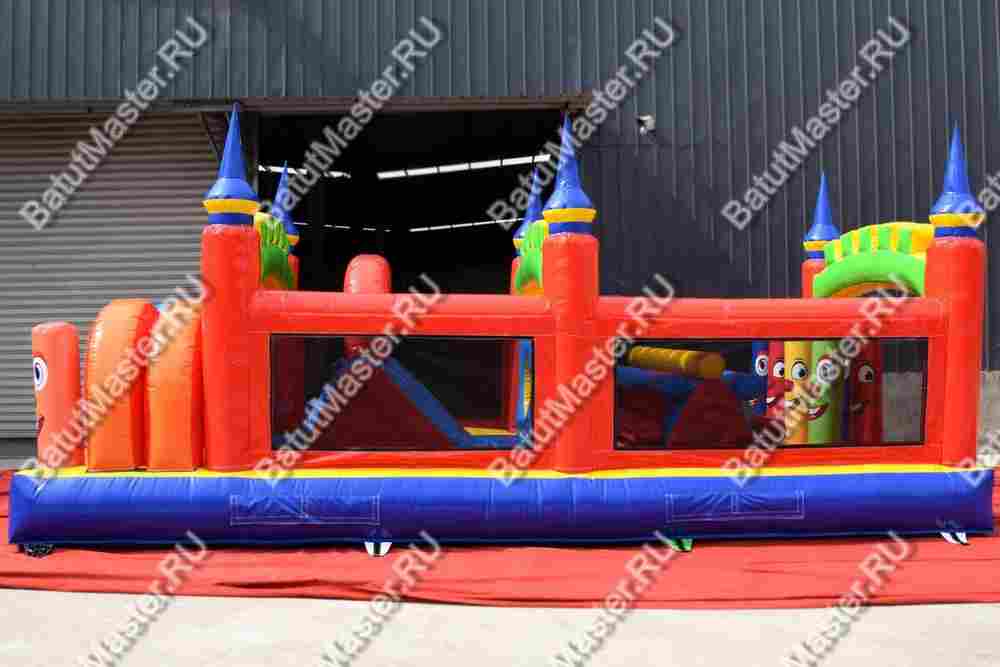 Надувная полоса препятствий "Нарвская крепость" размер 7*3*3 м