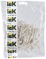 Дюбель хомут 5х8мм нейлон белый (100шт) IEK