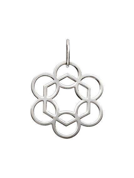 Подвеска Таттва Воздуха Вайю из серебра, вид спереди