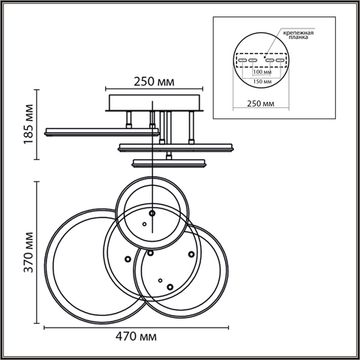 Умная люстра потолочная с ПДУ и голосовым управлением LED 60W 3000-6500К 8380/60CL белый Lumion Alis Smart Lumion