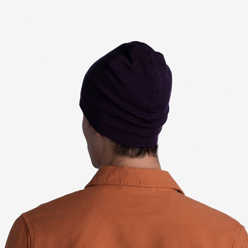 Теплая шерстяная шапка Buff Hat Wool Heavyweight Deep Purple Фото 5