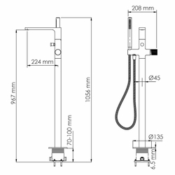 Schunter 8221 Смеситель напольный для ванны