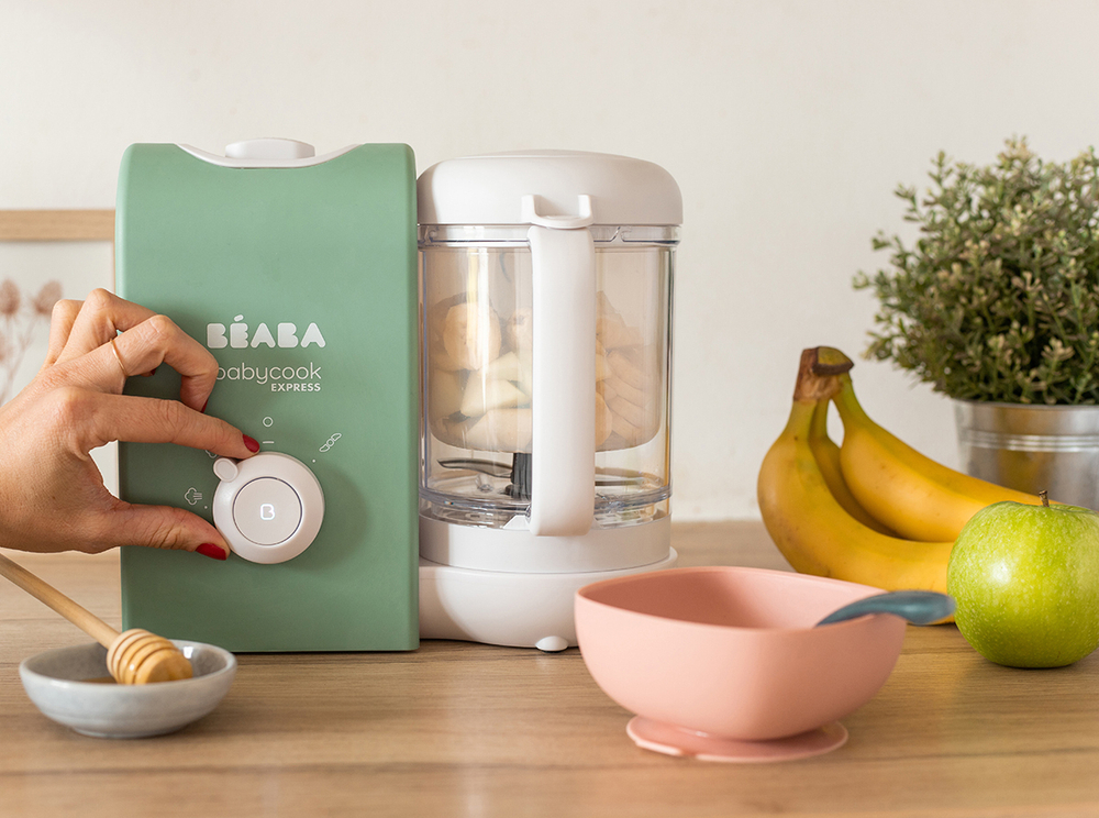 Уцененный товар: блендер-пароварка для детского питания 5 в 1 BEABA Babycook Express зеленый