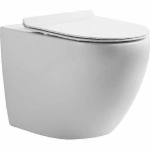 Унитаз подвесной Orange CI07-150W+APB100 безободковый, с крышкой микролифт, с инсталляцией, белый/кнопка хром
