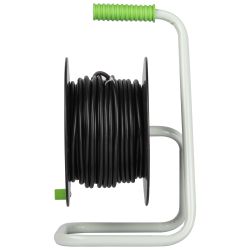 Удлинитель силовой ЭРА GREEN LINE KAT-3x1-30m Greenline на катушке пластик 4 розетки с заземлением 30м ПВС 3x1мм2 | Силовые удлинители