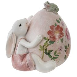 GAEM Фигурка декоративная "Заяц с яйцом", L11 W9 H10,5 см