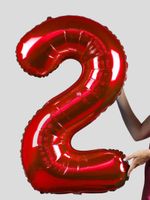FM Шар 40" / 102 см "Цифра 2" Красный (БГ-60)