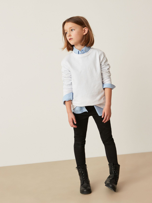 Джинсы узкие для девочки Next U85-464, Черный