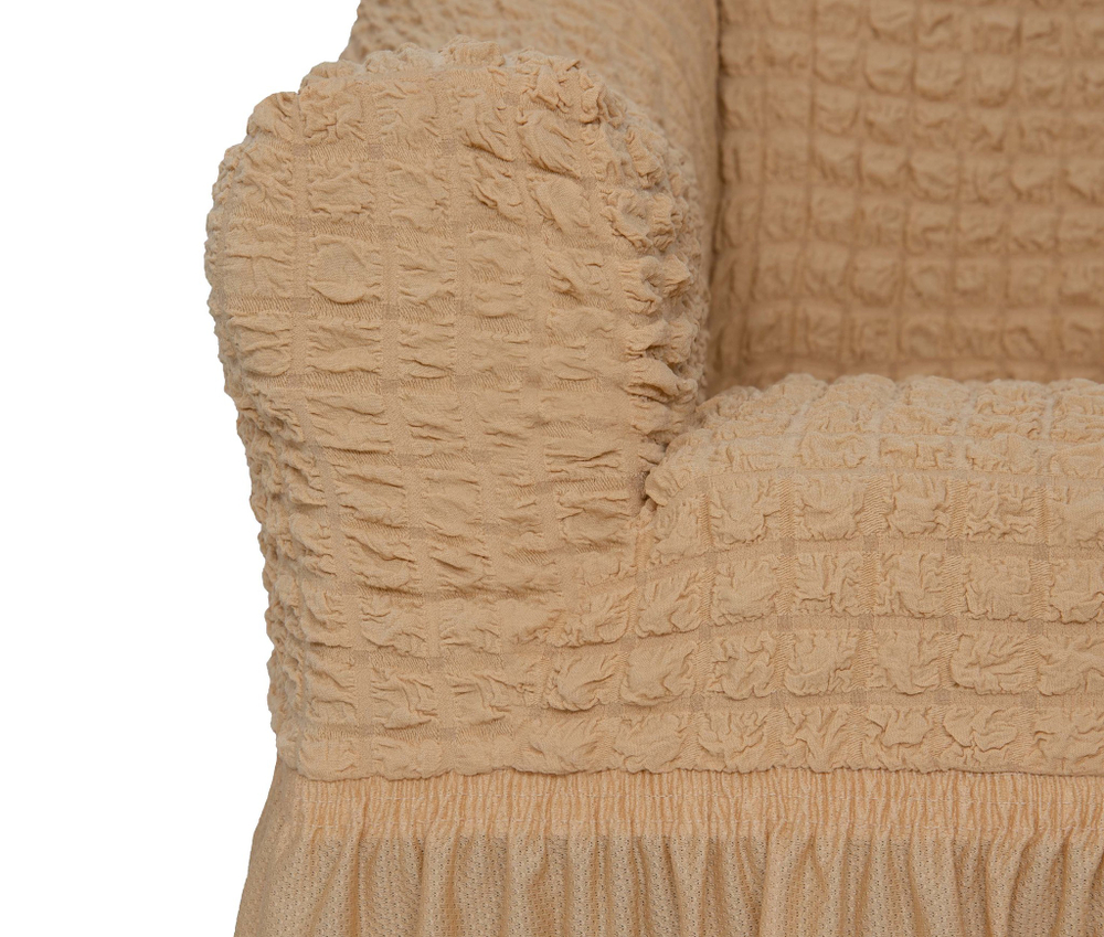 Чехол на кресло с оборкой Стандарт, цвет Медовый